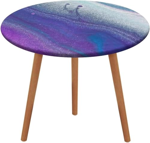 SXQCKJ Runde Tischdecken, Dunkelroter Marmor, Elastischer Rand, Waschbare Polyester Tischdecke für Wohnzimmer, Terrasse(Colored Marble1,44 (Round)) von SXQCKJ
