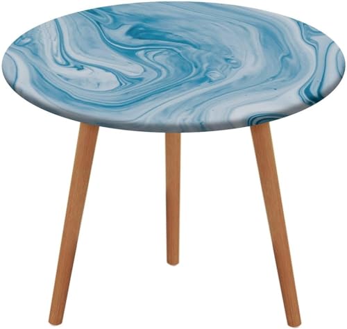 SXQCKJ Runde Tischdecken, Dunkelroter Marmor, Elastischer Rand, Waschbare Polyester Tischdecke für Wohnzimmer, Terrasse(Painting Marble,40" (Round)) von SXQCKJ