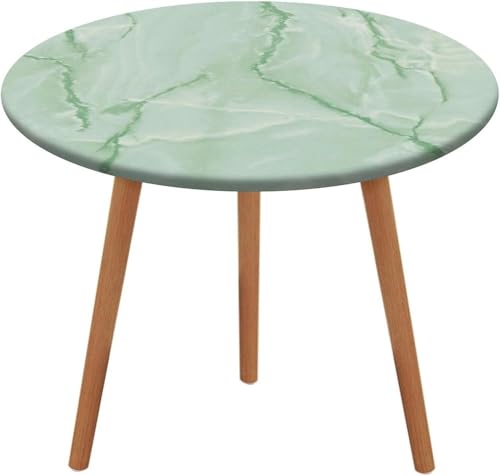 SXQCKJ Runde Tischdecken, Dunkelroter Marmor, Elastischer Rand, Waschbare Polyester Tischdecke für Wohnzimmer, Terrasse(Painting Marble1,48 (Round)) von SXQCKJ