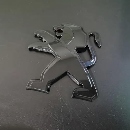 SXQDL Emblem für Peugeot Rifter Standard,ABS Emblem Aufkleber Front Motorhaube Kofferraum Buchstaben Sticker Premium Autoaufkleber Styling Emblem Auto Zubehör,Black-Logo von SXQDL