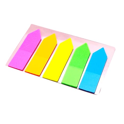 1000 Blatt farbiges PET-Etikett, wiederverwendbar, Haftnotizen, 45 x 12 mm, Beschriftungsaufkleber für Notizbuch, Ordner, farbcodierte Dokumententeiler von SXRQ