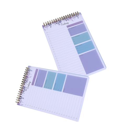 2 x Wochenplaner-Notizblöcke, Schreibwaren-Notizbuch, Tagesplaner, Management-Notizbuch für Planung und Organisation von Aktivitäten von SXRQ