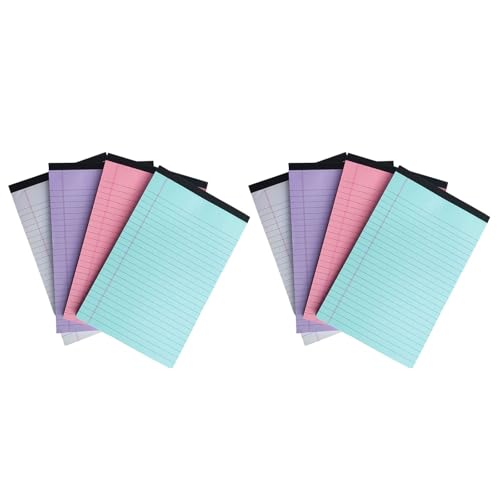 8 Stück A 4 reißbare Notizblöcke, kleiner Notizblock, Schreibpapier, rechtliche Notizblöcke, für Schule, Büro, legal, reißbar, Taschen-Schreibpapier, Notizblöcke von SXRQ