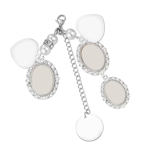 Brautschmuck, ovaler Fotorahmen-Anhänger, Foto-Charm, Schlüsselanhänger, Legierung, Textur für Hochzeitsstrauß, Dekoration, Brautstrauß, Rahmenanhänger von SXRQ