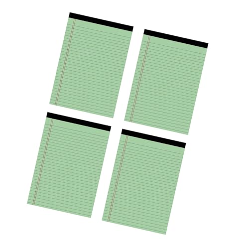 Bunte Notizblöcke mit reißbaren Seiten, liniert, 50 Blatt pro Block, für Studium, Arbeit, Büro, Schulbedarf, stilvolle reißbare Notizbücher, 4 Stück von SXRQ