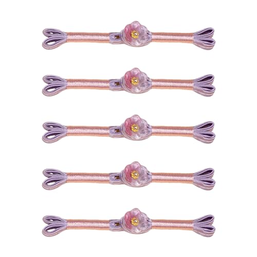 Cheongsam-Knoten-Knöpfe, Nähverschlüsse, chinesischer Knoten, Blume, dekorative Knöpfe für Kleidung, Dekoration, gewebte Kleidung, 5 Stück von SXRQ