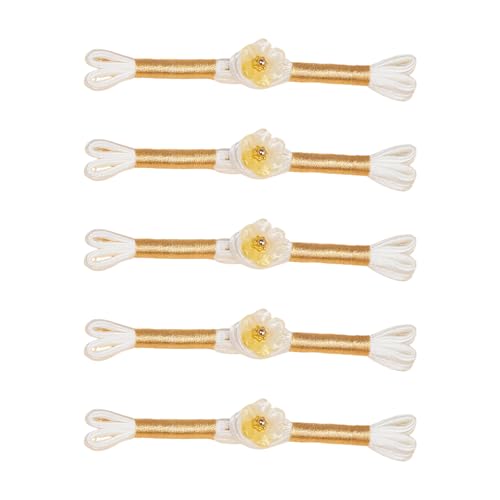 Cheongsam-Knoten-Knöpfe, Nähverschlüsse, chinesischer Knoten, Blume, dekorative Knöpfe für Kleidung, Dekoration, gewebte Kleidung, 5 Stück von SXRQ
