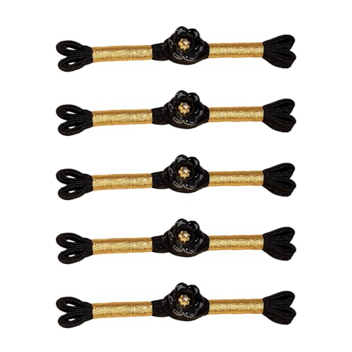 Cheongsam-Knoten-Knöpfe, Nähverschlüsse, chinesischer Knoten, Blume, dekorative Knöpfe für Kleidung, Dekoration, gewebte Kleidung, 5 Stück von SXRQ