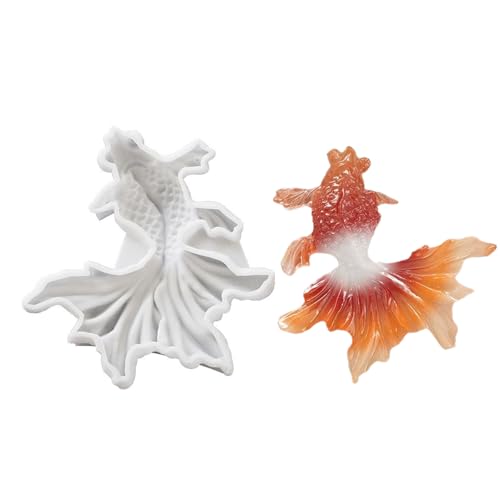Goldfisch-Epoxid-Silikonform, Kois-Fisch-Form, Schlüsselanhänger-Formen, Epoxidharz-Formen für Ornamente und Schmuckhandwerk Goldfisch-Epoxid-Silikonform, Kois-Fisch-Form, Schlüsselanhänger-Formen, Epoxidharz-Formen für Ornamente und Schmuckhandwerk von SXRQ
