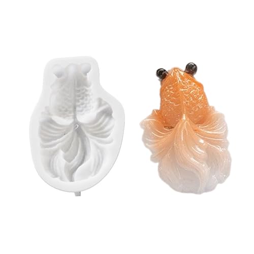 Goldfisch-Epoxid-Silikonform, Kois-Fisch-Form, Schlüsselanhänger-Formen, Epoxidharz-Formen für Ornamente und Schmuckhandwerk von SXRQ