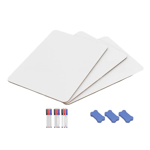 Kleine Whiteboards mit Radiergummi-Markern, doppelseitiges Whiteboard für Studenten, Lehrer, Klassenzimmer, kleine Nachrichtentafel, doppelseitig für die Schule, 1/3/6 Stück Kleine Whiteboards mit Radiergummi-Markern, doppelseitiges Whiteboard für Studenten, Lehrer, Klassenzimmer, kleine Nachrichtentafel, doppelseitig für die Schule, 1/3/6 Stück von SXRQ