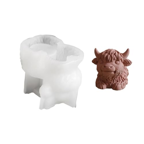 Rinderkopf-Statuenformen, Rinderfiguren, Silikonformen für Epoxidharz, Seife, Topfpflanzen, Vasen, handgefertigte Formen zum Basteln von SXRQ