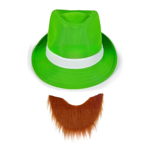 SXRQ Irischer Festival-Hut, weißes Band, Unisex, für Feiern, Kostüm-Accessoires, Patricks-Day-Hut SXRQ Irischer Festival-Hut, weißes Band, Unisex, für Feiern, Kostüm-Accessoires, Patricks-Day-Hut von SXRQ