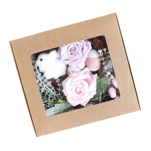 SXRQ Oster-Hasen-Eier, Küken-Blumen-Set, Hasen-Eier, Anhänger für Kinder, Basteldekorationen und Klassenzimmer-Aktivitäten, Korbfüller von SXRQ