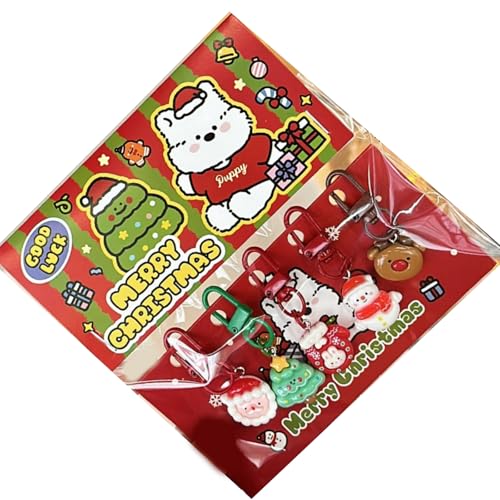 SXRQ Weihnachtsbaum-Dekoration, Schlüsselanhänger, Ferienhaus-Dekorationen, Kinder, 5 Stück SXRQ Weihnachtsbaum-Dekoration, Schlüsselanhänger, Ferienhaus-Dekorationen, Kinder, 5 Stück von SXRQ