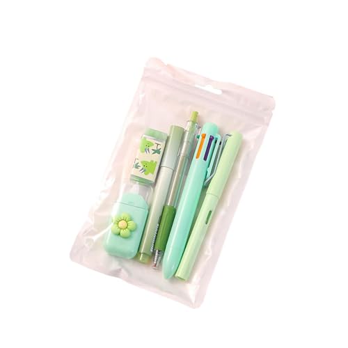 Schüler-Schreibwaren mit mehrfarbigem Kugelschreiber, Textmarker, einziehbarer Gelstift, Radiergummi, Bleistift, Korrekturband, Schulbedarf, 6 Stück Schüler-Schreibwaren mit mehrfarbigem Kugelschreiber, Textmarker, einziehbarer Gelstift, Radiergummi, Bleistift, Korrekturband, Schulbedarf, 6 Stück von SXRQ