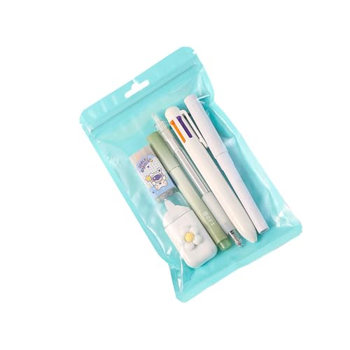 Schüler-Schreibwaren mit mehrfarbigem Kugelschreiber, Textmarker, einziehbarer Gelstift, Radiergummi, Bleistift, Korrekturband, Schulbedarf, 6 Stück Schüler-Schreibwaren mit mehrfarbigem Kugelschreiber, Textmarker, einziehbarer Gelstift, Radiergummi, Bleistift, Korrekturband, Schulbedarf, 6 Stück von SXRQ