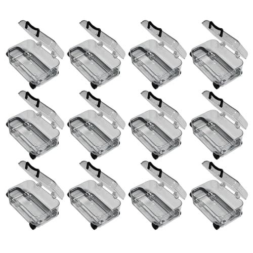 Set mit 12 Miniatur-Aufbewahrungsboxen, durchsichtig, Kofferform, für Perlen, Schmuck und kleine wichtige Organizer, Sortierbox Set mit 12 Miniatur-Aufbewahrungsboxen, durchsichtig, Kofferform, für Perlen, Schmuck und kleine wichtige Organizer, Sortierbox von SXRQ