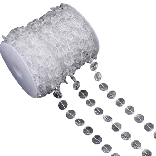 Transparente Perlenkette, Bastelperlen, Schnur für Schmuckherstellung, Blumensträuße, Kleidung, Verzierung, Nähen, Basteln, Schmuckzubehör von SXRQ