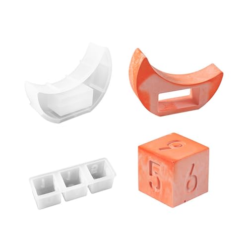 Zahlenwürfel-Silikonformen für handgefertigte Blockkalender, Heimdekoration, Silikon-Block-Kalenderformen für Epoxidharz Zahlenwürfel-Silikonformen für handgefertigte Blockkalender, Heimdekoration, Silikon-Block-Kalenderformen für Epoxidharz von SXRQ