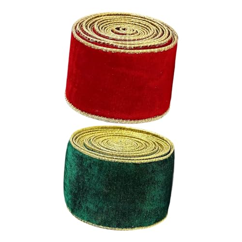 Zusätzliches Polyesterband mit goldenem Szintillat-Finish, Weihnachtsbaum für Deck- und Bastelprojekte, Goldbeflockung von SXRQ