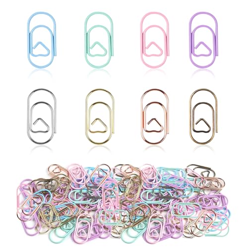 120 Stück Büroklammern Bunt, Herz Büroklammern Set mit Transparentbox Klein Metall Klammern Paper Clips für Schule Büro Vorräte Postkarten Dekoration 120 Stück Büroklammern Bunt, Herz Büroklammern Set mit Transparentbox Klein Metall Klammern Paper Clips für Schule Büro Vorräte Postkarten Dekoration von SXTDKMJ