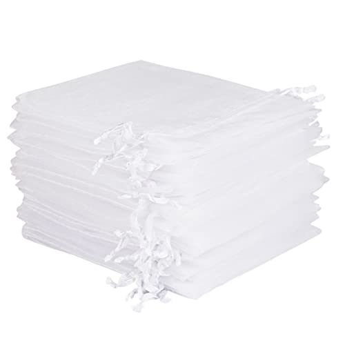SXUUXB 100 Stück Organzasäckchen 30x40 cm Weiß Säckchen zum Befüllen Geschenksäckchen mit Kordelzug für Verpackungstüten, Seifensäckchen, Schmuckbeutel, Geschenktüten SXUUXB 100 Stück Organzasäckchen 30x40 cm Weiß Säckchen zum Befüllen Geschenksäckchen mit Kordelzug für Verpackungstüten, Seifensäckchen, Schmuckbeutel, Geschenktüten von SXUUXB