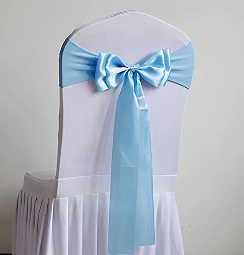 Stretch-Stuhlschärpen, Doppelschleifen, Stuhlbänder, Spandex, Stuhlbezug, Dekoration für Hochzeit, Party, Geburtstag, Bankett, Weihnachten, Veranstaltungen, Stuhldekoration, Stuhlschleife, Hellblau Stretch-Stuhlschärpen, Doppelschleifen, Stuhlbänder, Spandex, Stuhlbezug, Dekoration für Hochzeit, Party, Geburtstag, Bankett, Weihnachten, Veranstaltungen, Stuhldekoration, Stuhlschleife, Hellblau von SXXXLDNG