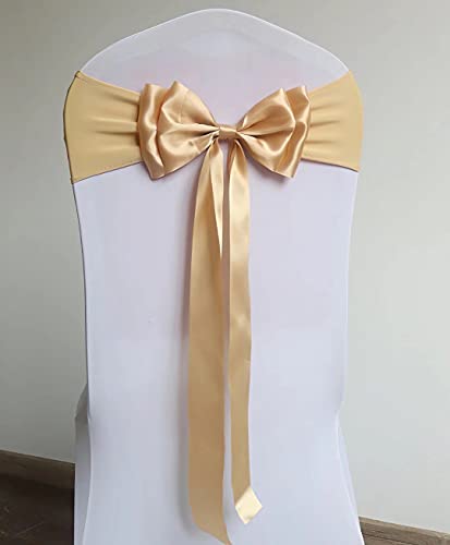 Stretch-Stuhlschärpen, Doppelschleifen, Stuhlbänder, Spandex, Stuhlbezug, Dekoration für Hochzeit, Party, Geburtstag, Bankett, Weihnachten, Veranstaltungen, Stuhldekoration, Stuhlschleife, Champagner Stretch-Stuhlschärpen, Doppelschleifen, Stuhlbänder, Spandex, Stuhlbezug, Dekoration für Hochzeit, Party, Geburtstag, Bankett, Weihnachten, Veranstaltungen, Stuhldekoration, Stuhlschleife, Champagner von SXXXLDNG