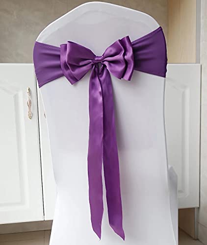 Stretch-Stuhlschärpen, Doppelschleifen, Stuhlbänder, Spandex, Stuhlbezug, Dekoration für Hochzeit, Party, Geburtstag, Bankett, Weihnachten, Veranstaltungen, Stuhldekoration, Stuhlschleife, Lila, 12 Stretch-Stuhlschärpen, Doppelschleifen, Stuhlbänder, Spandex, Stuhlbezug, Dekoration für Hochzeit, Party, Geburtstag, Bankett, Weihnachten, Veranstaltungen, Stuhldekoration, Stuhlschleife, Lila, 12 von SXXXLDNG
