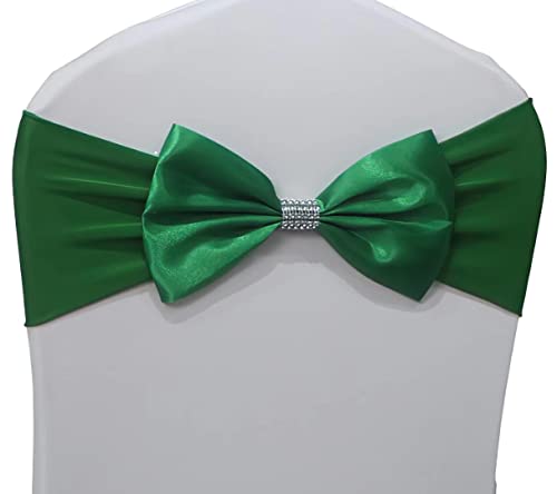Stuhl-Schärpe, Spandex, Stuhlschärpen, Schleifen gebunden für Hochzeit, Stühle, Dekorationen, Stuhlschärpen, Abdeckung für Jahrestag, Party, Zeremonie, besondere Anlässe, Dekoration (grün, 50 Stück) von SXXXLDNG