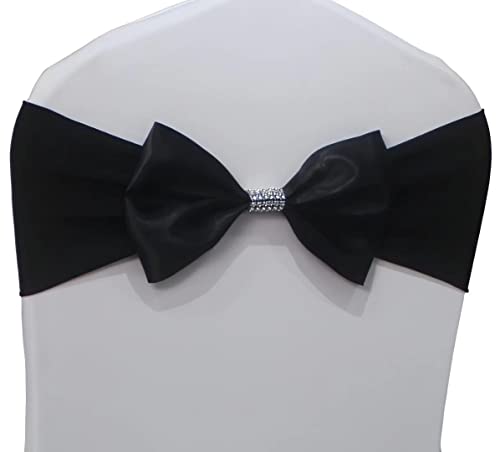 Stuhlschärpe Schleife Spandex Stuhlschärpen Schleifen gebunden für Hochzeit Stühle Dekorationen Stuhl Schärpen Abdeckung für Jahrestag Party Zeremonie Besondere Anlässe Dekoration (Schwarz, 50 Stück) Stuhlschärpe Schleife Spandex Stuhlschärpen Schleifen gebunden für Hochzeit Stühle Dekorationen Stuhl Schärpen Abdeckung für Jahrestag Party Zeremonie Besondere Anlässe Dekoration (Schwarz, 50 Stück) von SXXXLDNG