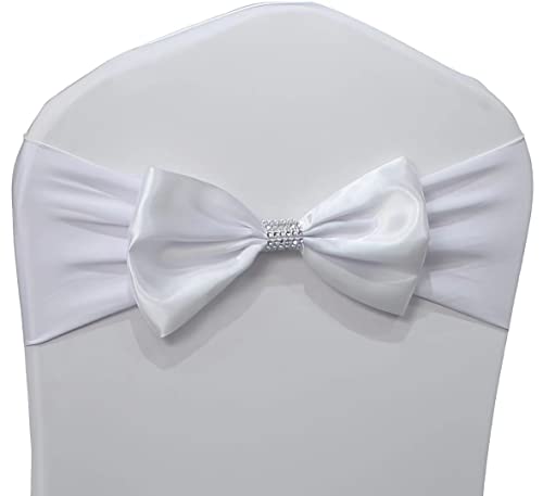 Stuhlschärpe Schleife Spandex Stuhlschärpen Schleifen gebunden für Hochzeit Stühle Dekorationen Stuhl Schärpen Abdeckung für Jahrestag Party Zeremonie Besondere Anlässe Dekoration (Weiß, 100 Stück) Stuhlschärpe Schleife Spandex Stuhlschärpen Schleifen gebunden für Hochzeit Stühle Dekorationen Stuhl Schärpen Abdeckung für Jahrestag Party Zeremonie Besondere Anlässe Dekoration (Weiß, 100 Stück) von SXXXLDNG