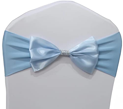 Stuhlschärpe Schleife Spandex Stuhlschärpen Schleifen gebunden für Hochzeit Stühle Dekorationen Stuhl Schärpen Abdeckung für Jubiläum Party Zeremonie besondere Anlässe Dekoration (Hellblau, 100 Stück) Stuhlschärpe Schleife Spandex Stuhlschärpen Schleifen gebunden für Hochzeit Stühle Dekorationen Stuhl Schärpen Abdeckung für Jubiläum Party Zeremonie besondere Anlässe Dekoration (Hellblau, 100 Stück) von SXXXLDNG