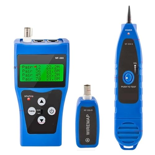 NF-388 Mehrzweck-Netzwerk-LAN-Telefonkabeltester 8 Far-End-Testbuchsen Jagen 5E 6E Wire Tracker Messen Sie Die Kabellänge Genaue Identifizierung von SXYGYWA