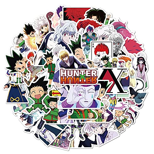 SXYNIO Hunter×Hunter Aufkleber Anime Charaktere GON-Freecss Killua Zoldyck Figur PVC Wasserdicht Graffiti Aufkleber Für Laptop,Skateboard,Telefon,Gitarre,Fahrrad,Notebook DIY Dekoration (A) von SXYNIO
