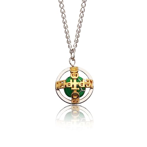 SXYNIO JoJo Steel Ball Run Halskette Gyro Zeppeli Steel Ball Anhänger Halskette JoJo Cosplay Zubehör Stahlkugel-Schmuck Für Fans von SXYNIO