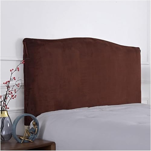 SXZAGZR Bettkopfteil Hussen Bett Kopfteil Bezug, Cover Bett Kopfteil Hussen, Weicher Strecken Samtstoff Staubdicht, Staubdichte Schutzhülle (Kaffee,200cm(190-210cm)) von SXZAGZR