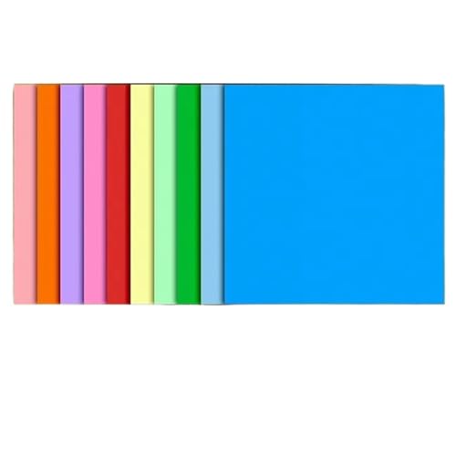Farbpapier 100 Stück bunte DIY Kinder handgemachte Origami farbige A4 Kopierpapier 10 Farben Scrapbooking Verpackung Papier Handwerk Dekoration Papier Buntpapier (Size : 20x20cm) von SXZBTWIJ