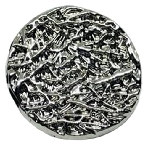 Knöpfe, Harzknopf, 10 Stück/Los Gold Silber Schwarz Runde handgemachte Nähknöpfe, Gold, 28mm-10pcs(Silver,28mm-10pcs) von SYBNIKOLF