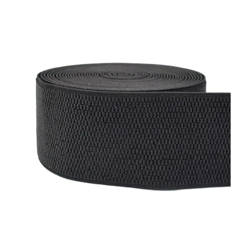 SYBNIKOLF Gummiband für Nähen, 4 Meter 2,5–10 cm for Nähen von Kleidungsbund, Gummigurtband, DIY-Rockgürtel, Bekleidungszubehör, Schwarz, 100 mm(Black,25mm) von SYBNIKOLF