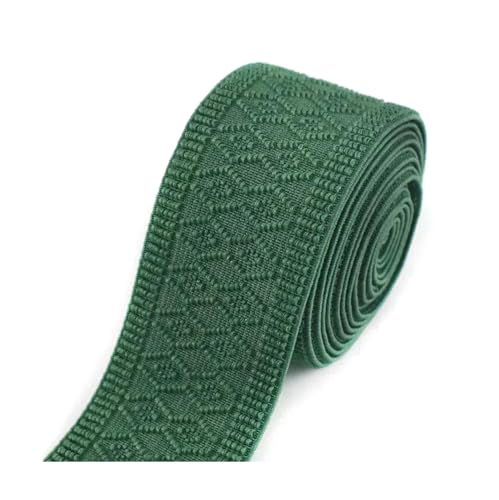 SYBNIKOLF Gummiband für Nähen, 4 Meter 50 mm weich for Nähen von Hosen, Kleidung, Gummiband, Stretch-Gurtband, Dekoration, DIY-Zubehör, rot, 50 mm(Grassgreen) von SYBNIKOLF