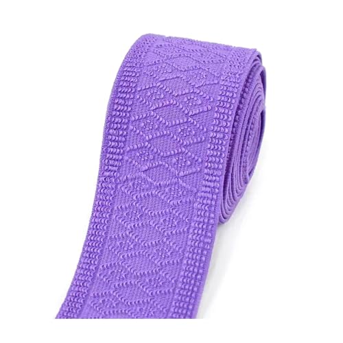SYBNIKOLF Gummiband für Nähen, 4 Meter 50 mm weich for Nähen von Hosen, Kleidung, Gummiband, Stretch-Gurtband, Dekoration, DIY-Zubehör, rot, 50 mm(Purple) von SYBNIKOLF