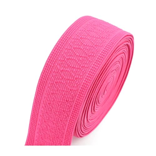 SYBNIKOLF Gummiband für Nähen, 4 Meter 50 mm weich for Nähen von Hosen, Kleidung, Gummiband, Stretch-Gurtband, Dekoration, DIY-Zubehör, rot, 50 mm(Rose Red) von SYBNIKOLF