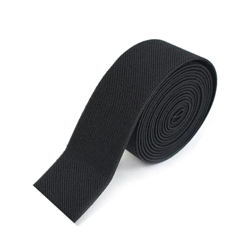 SYBNIKOLF Gummiband für Nähen, 5 Meter 10–50 mm buntes Nylon-Gurtband, Kleidung, DIY-Nähzubehör, rot, 10 mm(Black,10mm) von SYBNIKOLF