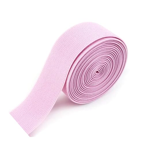 SYBNIKOLF Gummiband für Nähen, 5 Meter 10–50 mm buntes Nylon-Gurtband, Kleidung, DIY-Nähzubehör, rot, 10 mm(Pink,50mm) von SYBNIKOLF