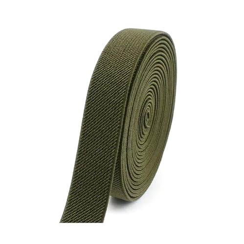 SYBNIKOLF Gummiband für Nähen, 5 Meter 10–50 mm for Hosen Taille Gummiband DIY Unterwäsche Kleidung Nähzubehör, rot, 20 mm(Army Green,38mm) von SYBNIKOLF