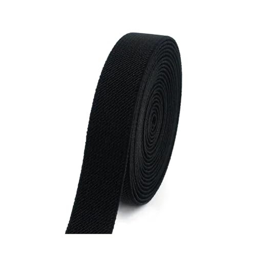 SYBNIKOLF Gummiband für Nähen, 5 Meter 10–50 mm for Hosen Taille Gummiband DIY Unterwäsche Kleidung Nähzubehör, rot, 20 mm(Black,38mm) von SYBNIKOLF