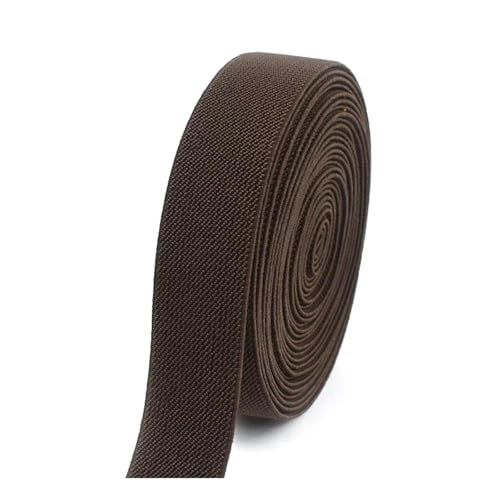 SYBNIKOLF Gummiband für Nähen, 5 Meter 10–50 mm for Hosen Taille Gummiband DIY Unterwäsche Kleidung Nähzubehör, rot, 20 mm(Coffee,25mm) von SYBNIKOLF