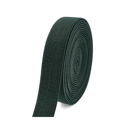 SYBNIKOLF Gummiband für Nähen, 5 Meter 10–50 mm for Hosen Taille Gummiband DIY Unterwäsche Kleidung Nähzubehör, rot, 20 mm(Dark Green,50mm) von SYBNIKOLF